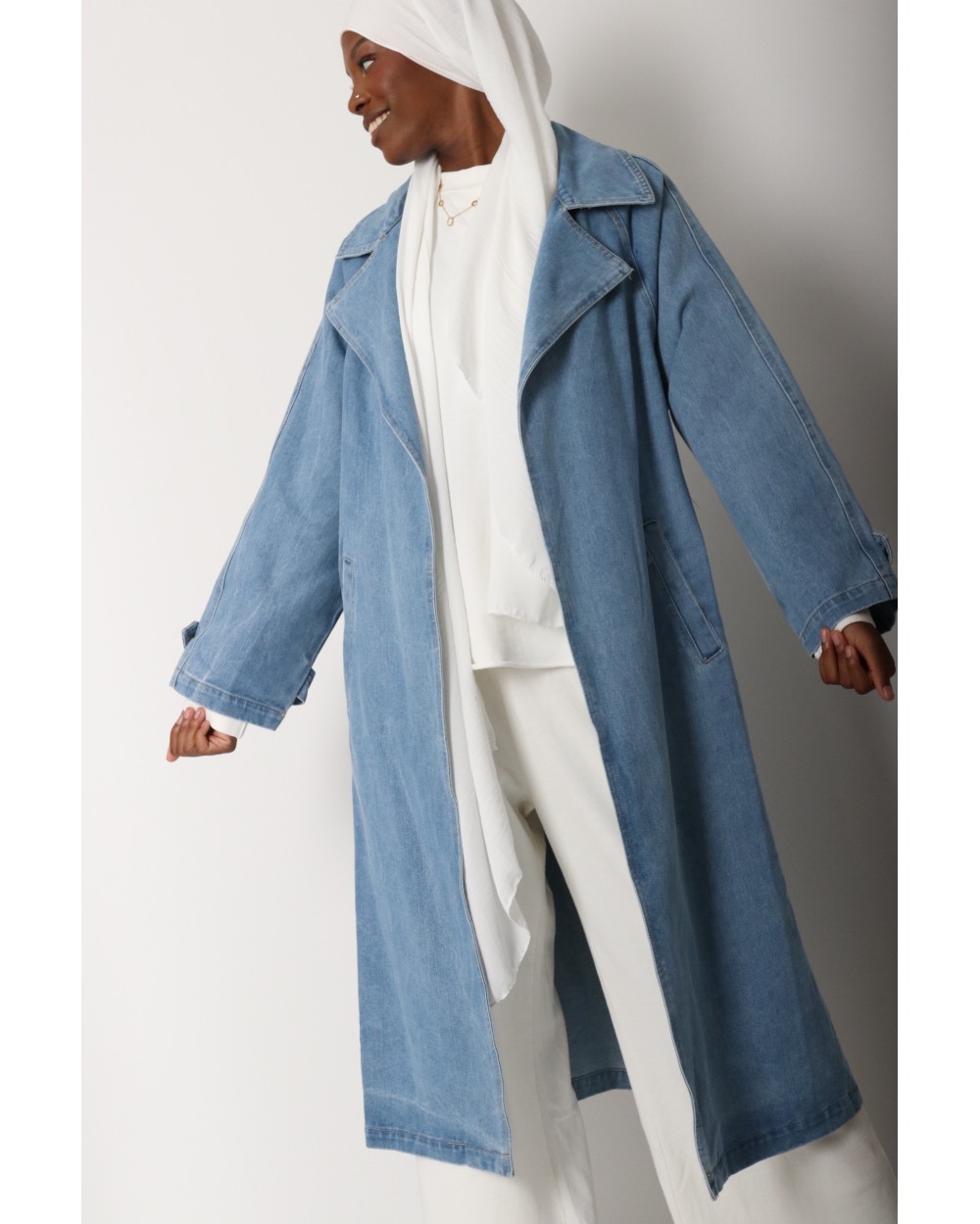 Trench long en Jean