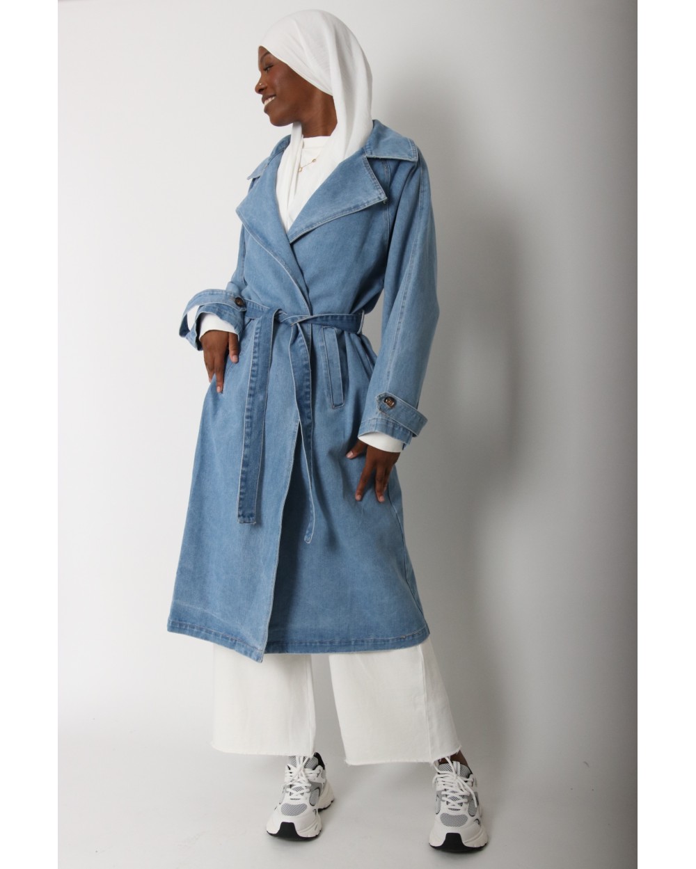 Trench long en Jean