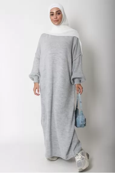 Robe pull longue en maille