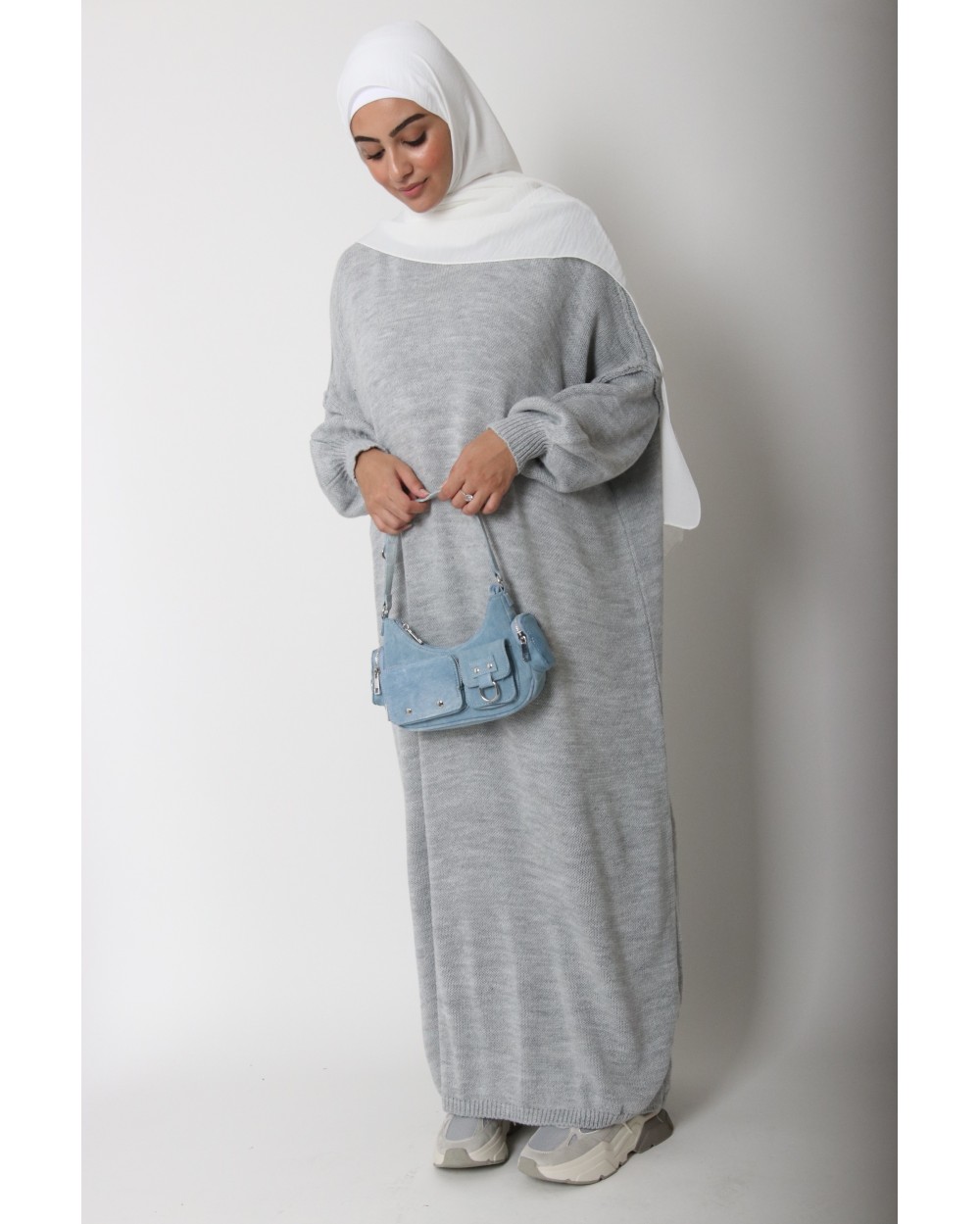 Long knit sweater dress