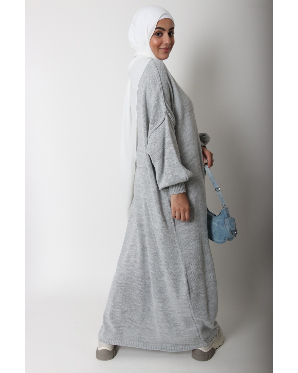 Long knit sweater dress