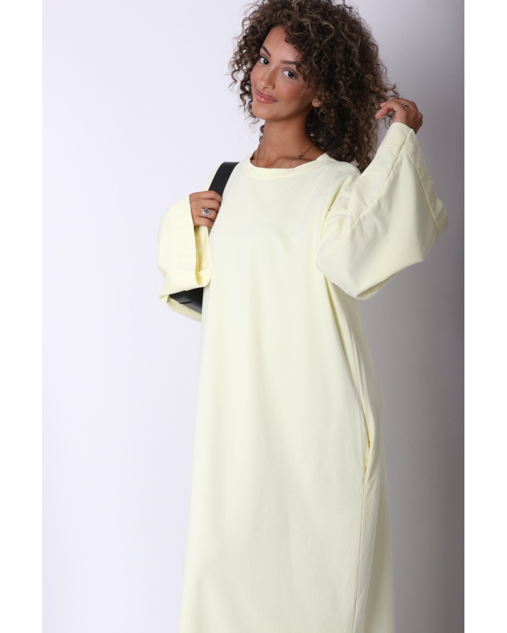 Long cotton t-shirt dress