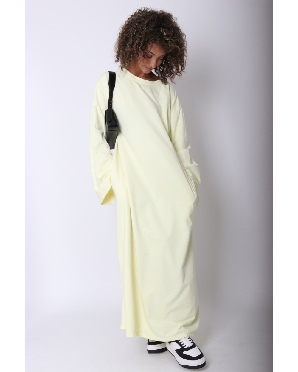 Long cotton t-shirt dress