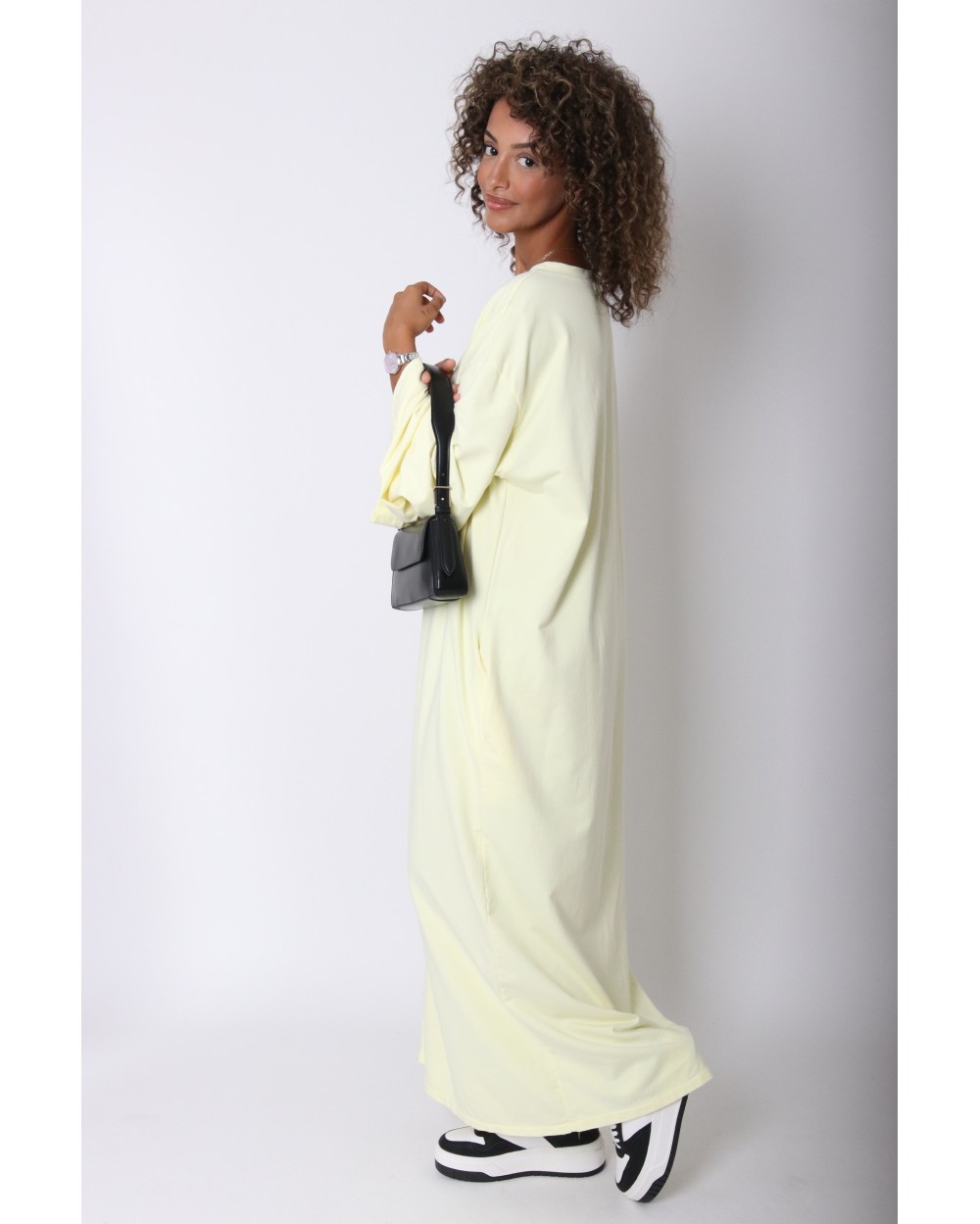 Long cotton t-shirt dress