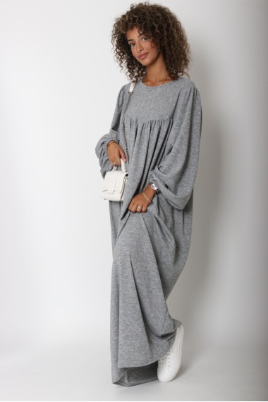 Robe pull longue manches...
