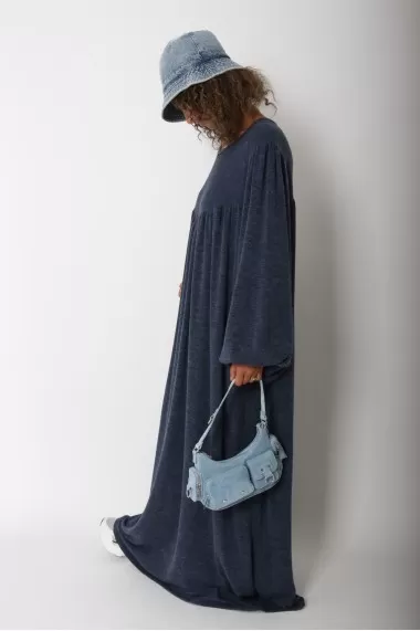 Long puff sleeve sweater dress