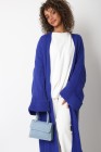 Long knit cardigan with cuffed sleeves