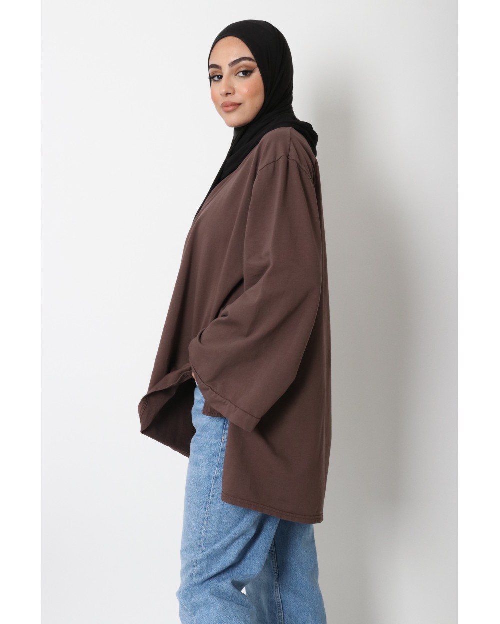 T-shirt long oversize coton