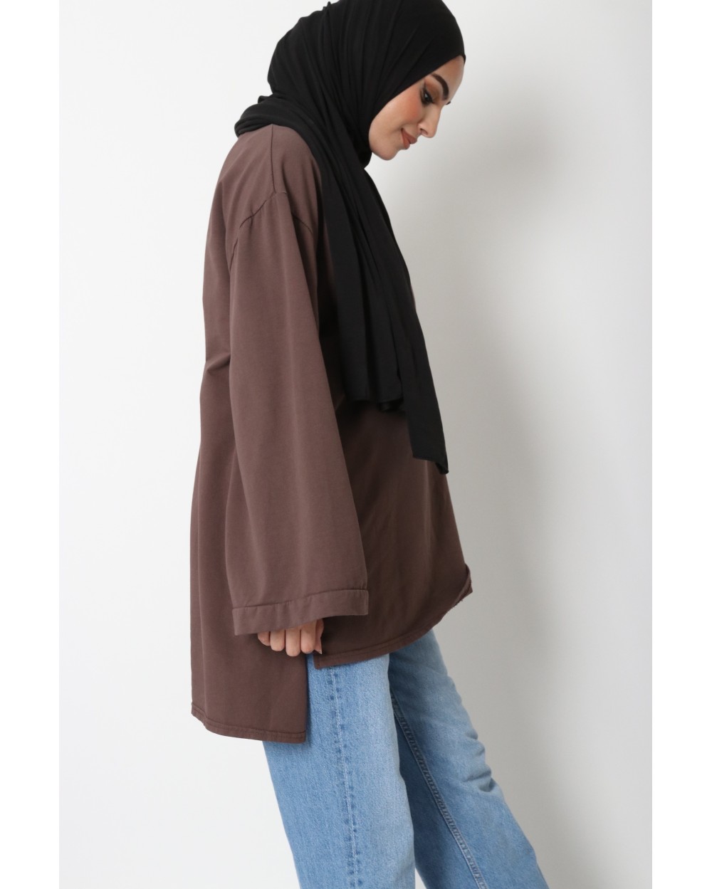 Long oversized cotton t-shirt