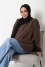 T-shirt long oversize coton