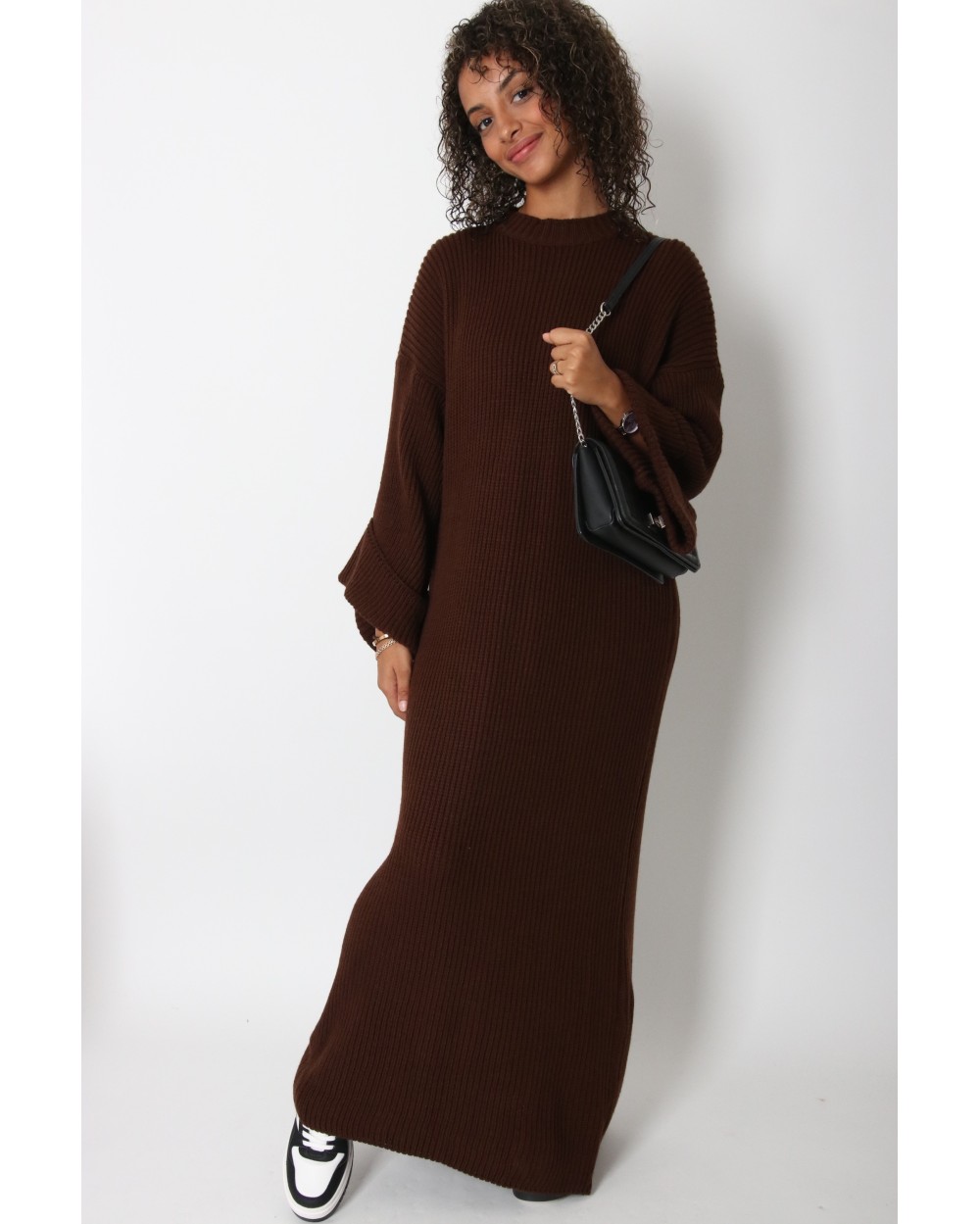 Dress sweater cuffed sleeves