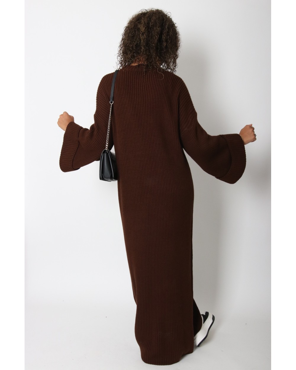 Dress sweater cuffed sleeves