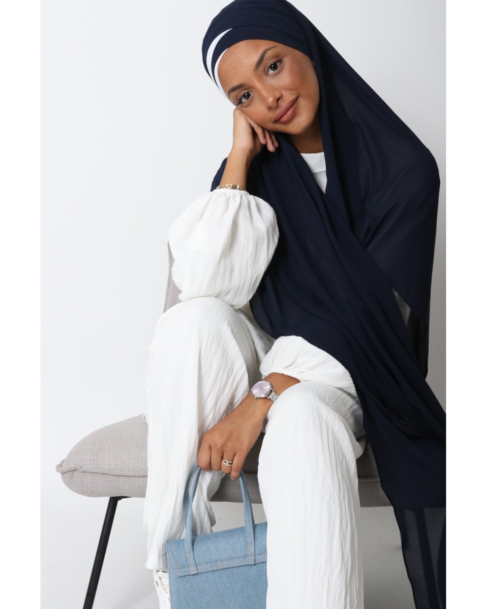 Hijab Soukaïna à nouer mousseline