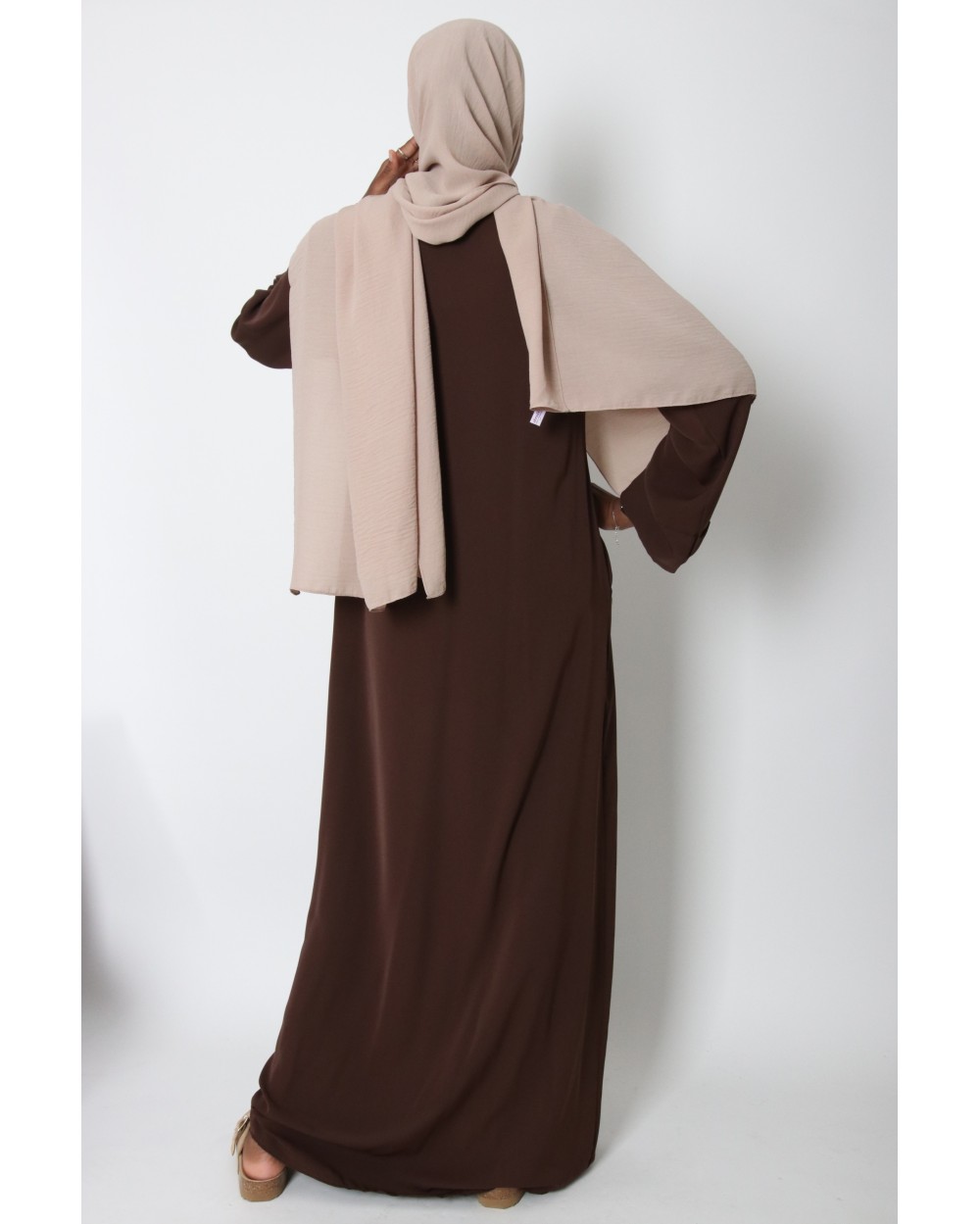 Tall Lapel Sleeve Abaya Plus Size