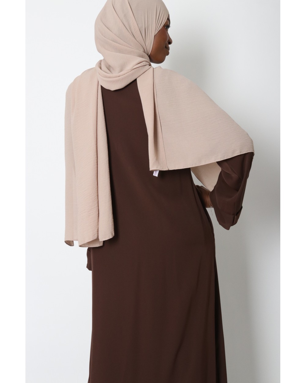 Tall Lapel Sleeve Abaya Plus Size
