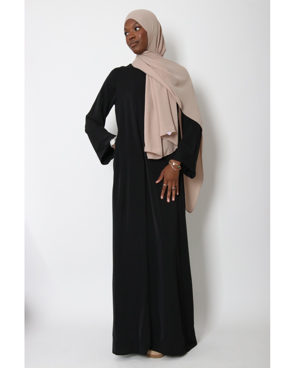 Abaya Antilia manches revers grande taille