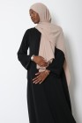 Tall Lapel Sleeve Abaya Plus Size