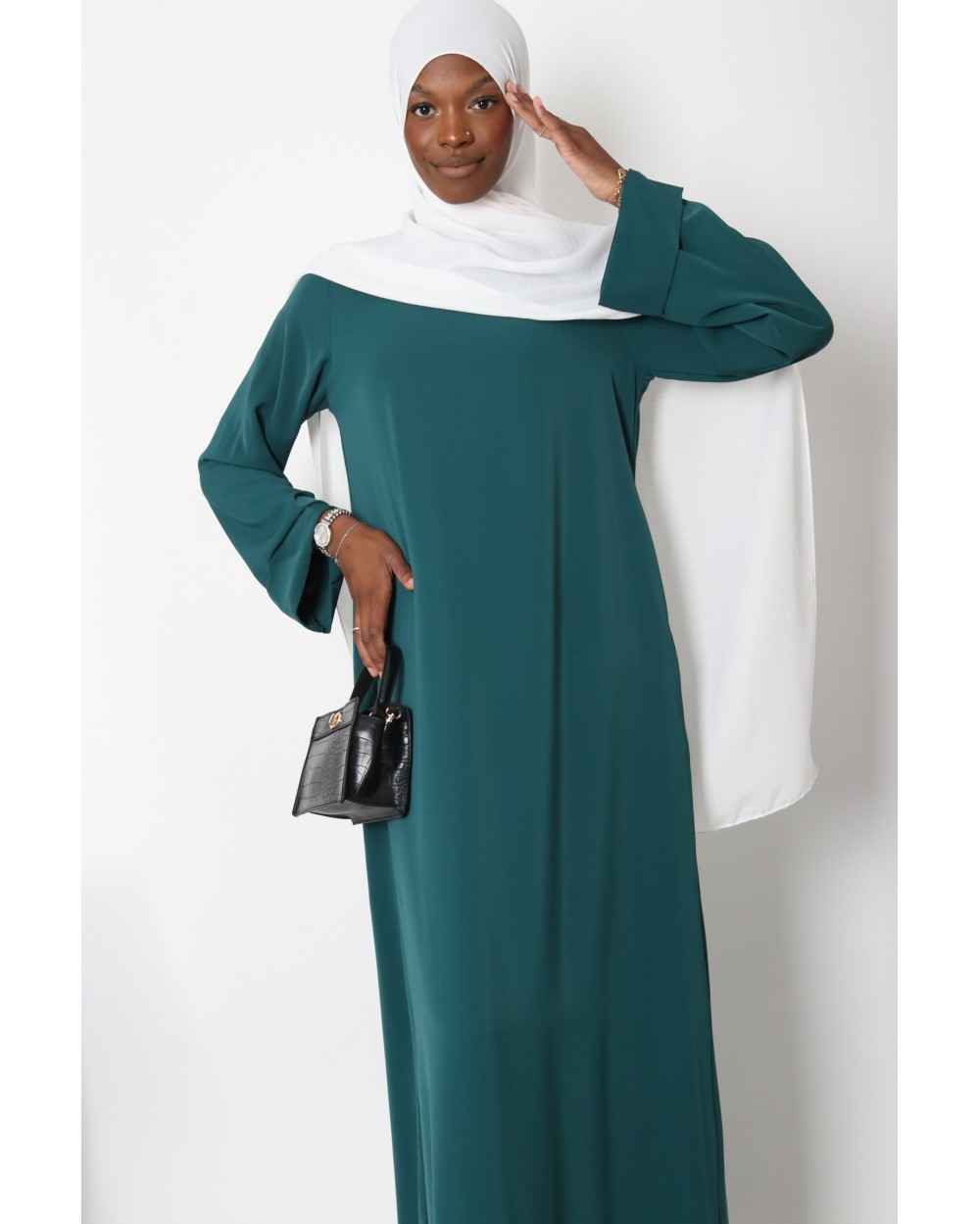 Abaya Antilia manches revers grande taille