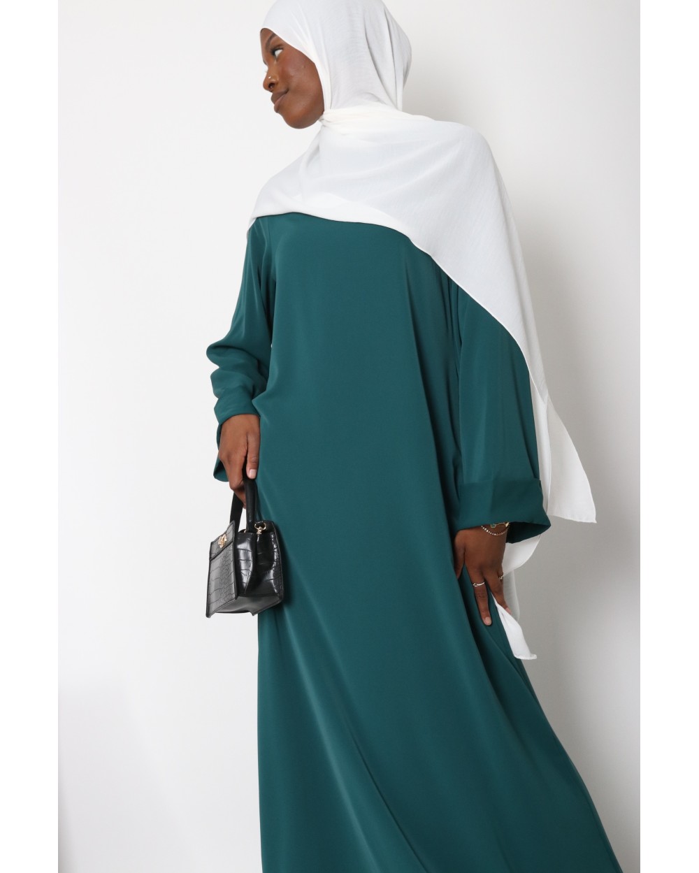 Abaya Antilia manches revers grande taille