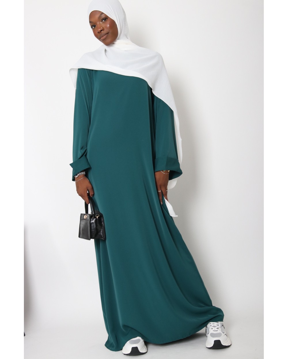 Tall Lapel Sleeve Abaya Plus Size