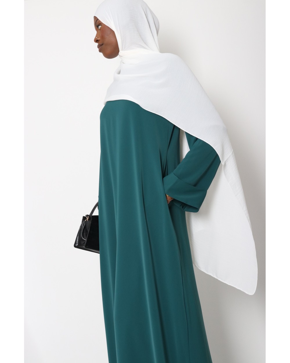 Tall Lapel Sleeve Abaya Plus Size