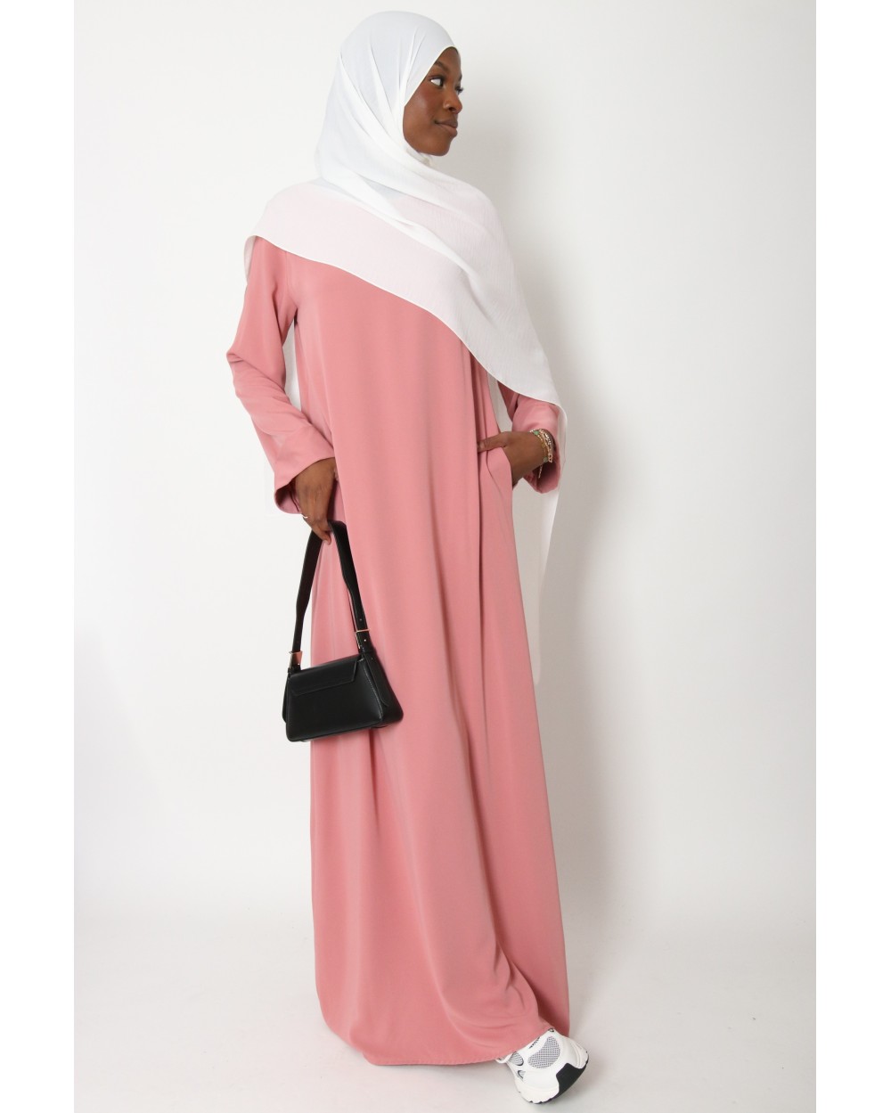 Abaya Antilia manches revers grande taille