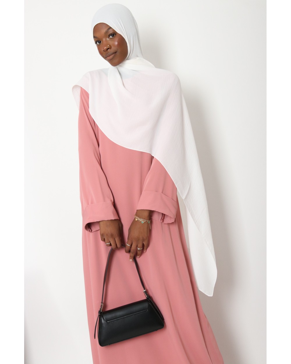 Tall Lapel Sleeve Abaya Plus Size