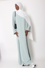 Tall Lapel Sleeve Abaya Plus Size