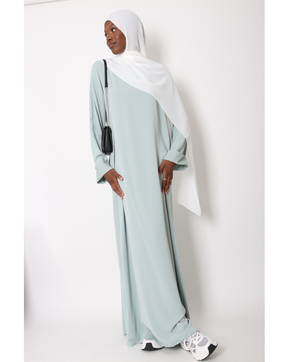 Abaya Antilia manches revers grande taille