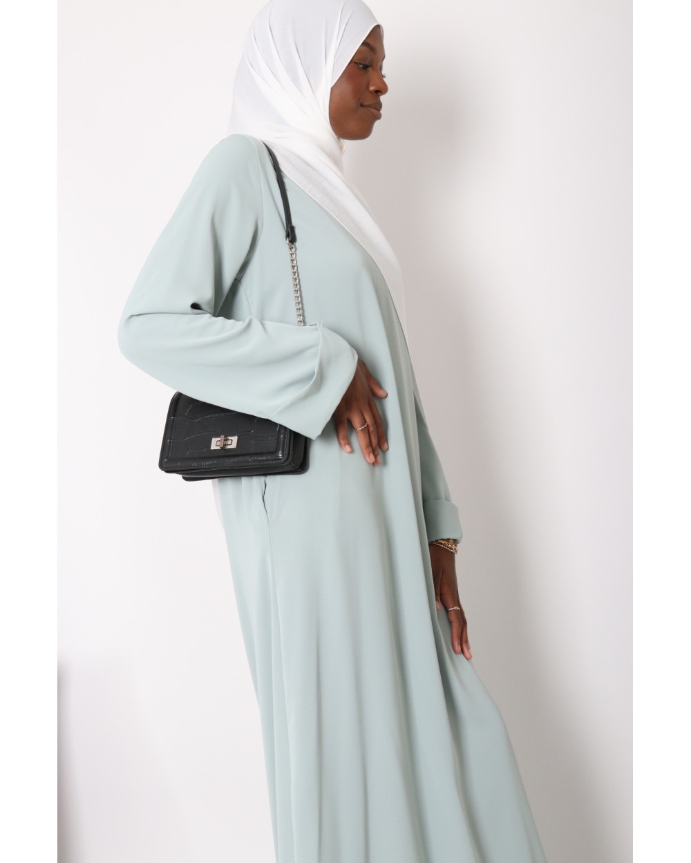 Abaya Antilia manches revers grande taille