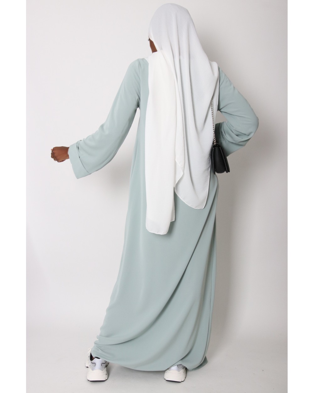 Tall Lapel Sleeve Abaya Plus Size