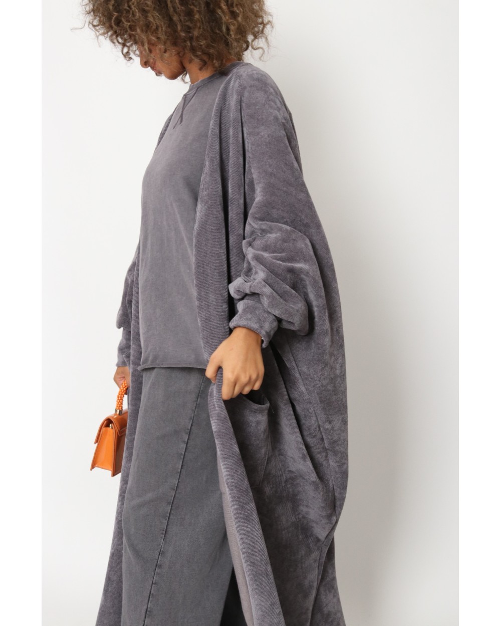 Kimono oversize daim