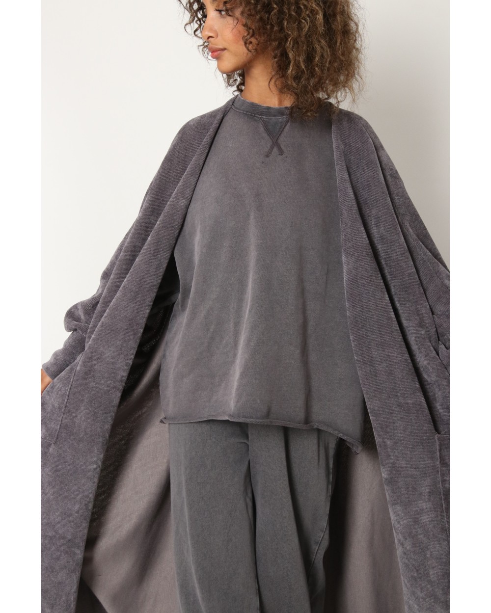Kimono oversize daim