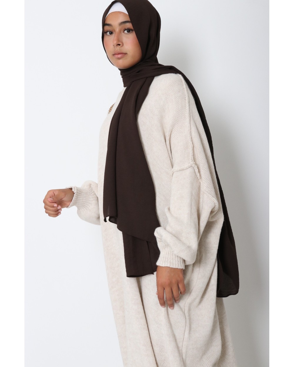 Robe pull longue en maille