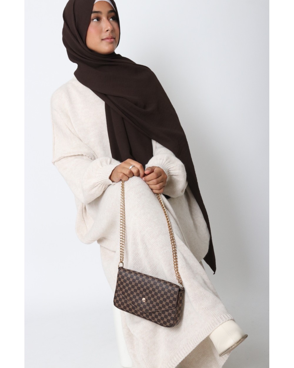 Robe pull longue en maille