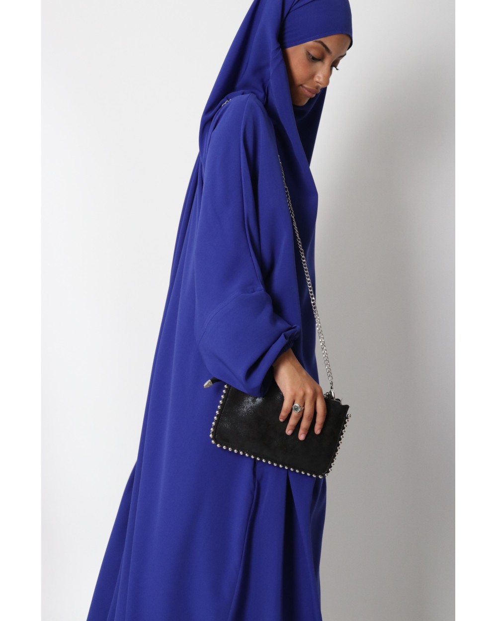 Jilbab 1 pièce Microfibre Royal avec poches zippées