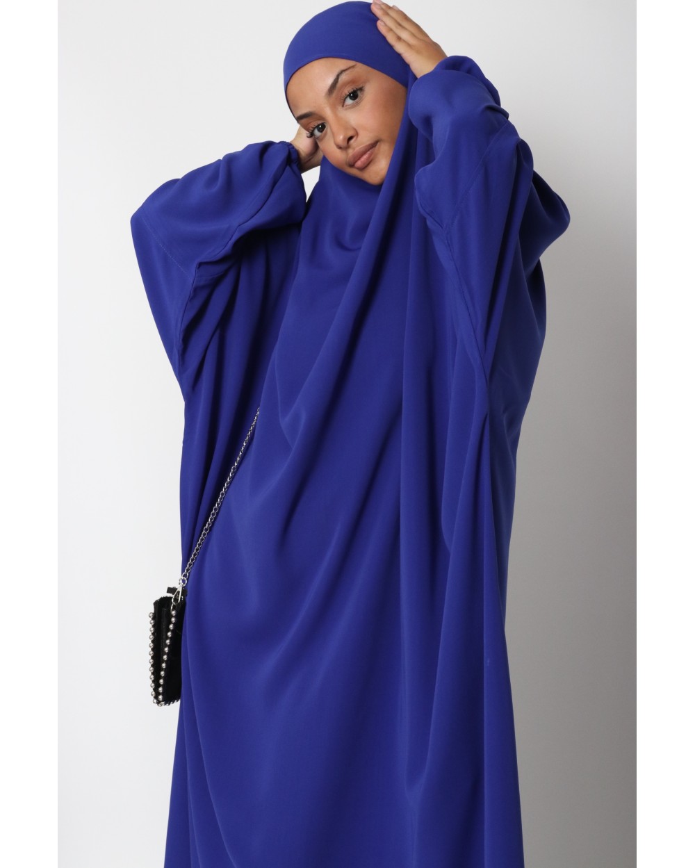 Jilbab 1 pièce Microfibre Royal avec poches zippées