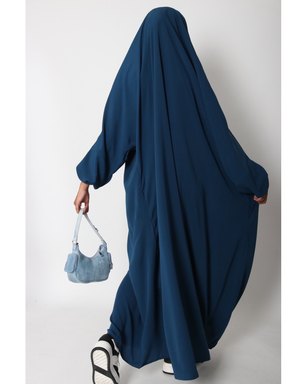 Jilbab 1 pièce Microfibre Royal avec poches zippées