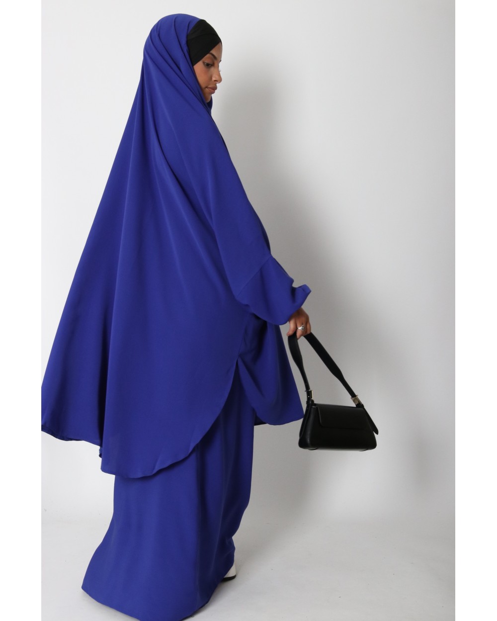 Jilbab crossed headband lycra and skirt