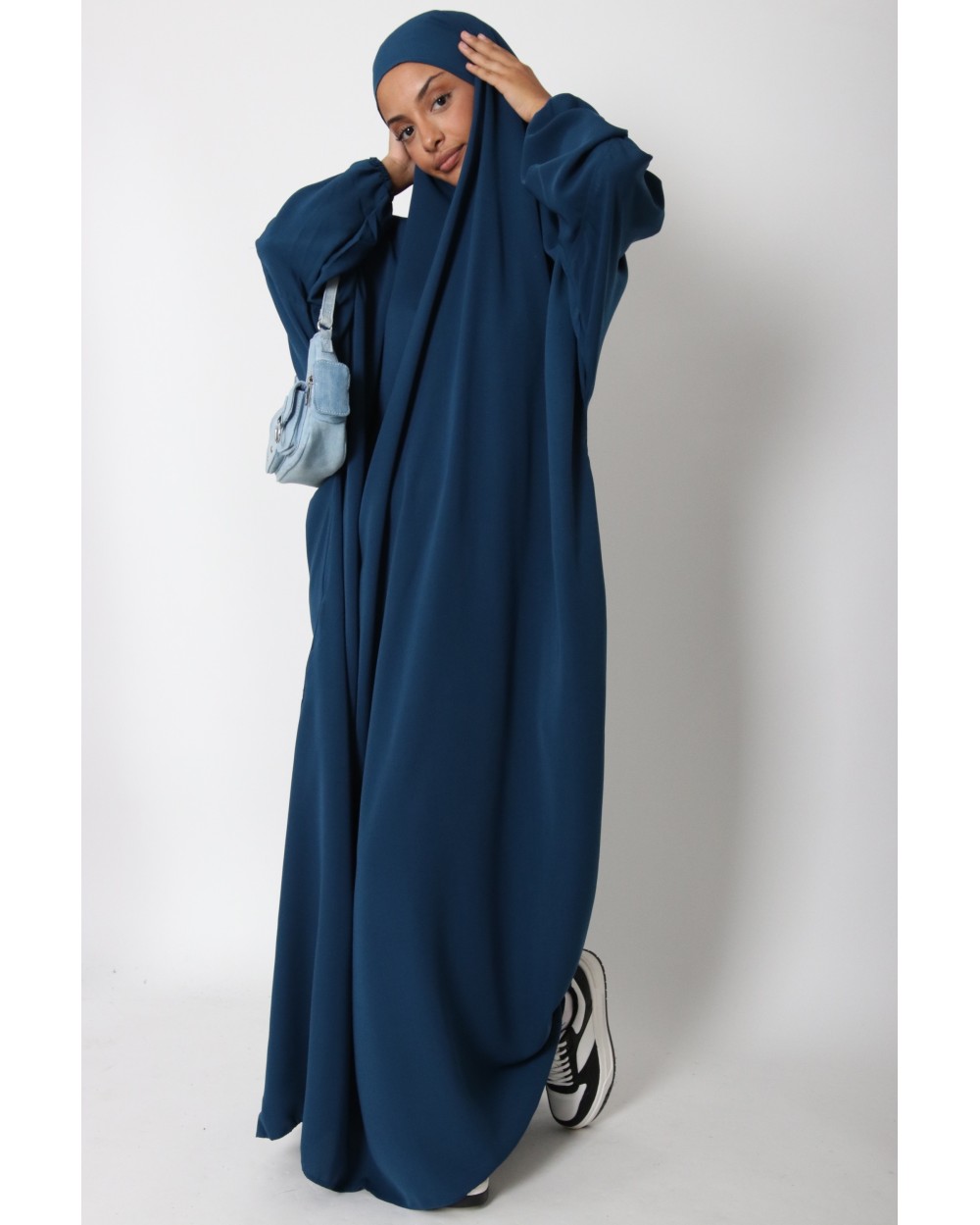 Jilbab 1 pièce Microfibre Royal avec poches zippées