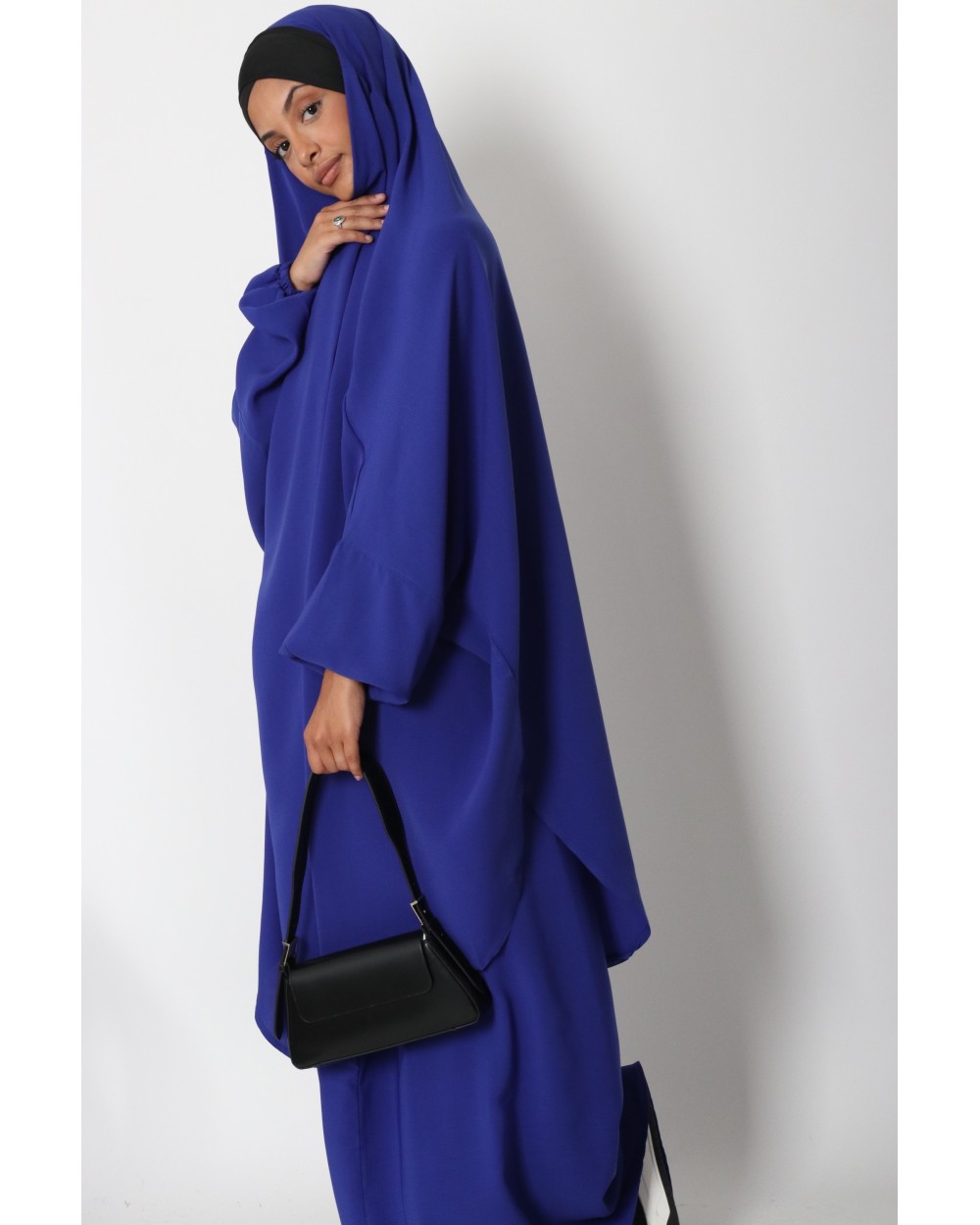 Jilbab crossed headband lycra and skirt