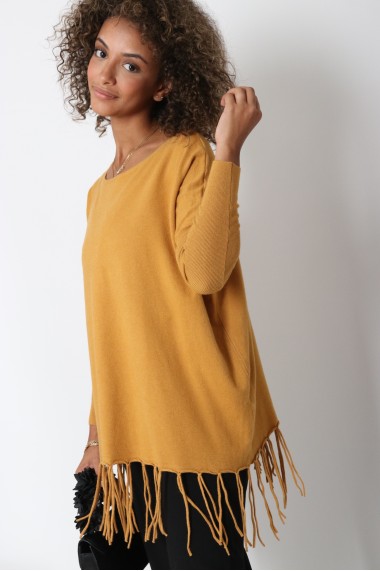 Pull over à frange