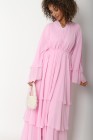 Chiffon Ruffle Kimono Abaya