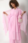 Chiffon Ruffle Kimono Abaya