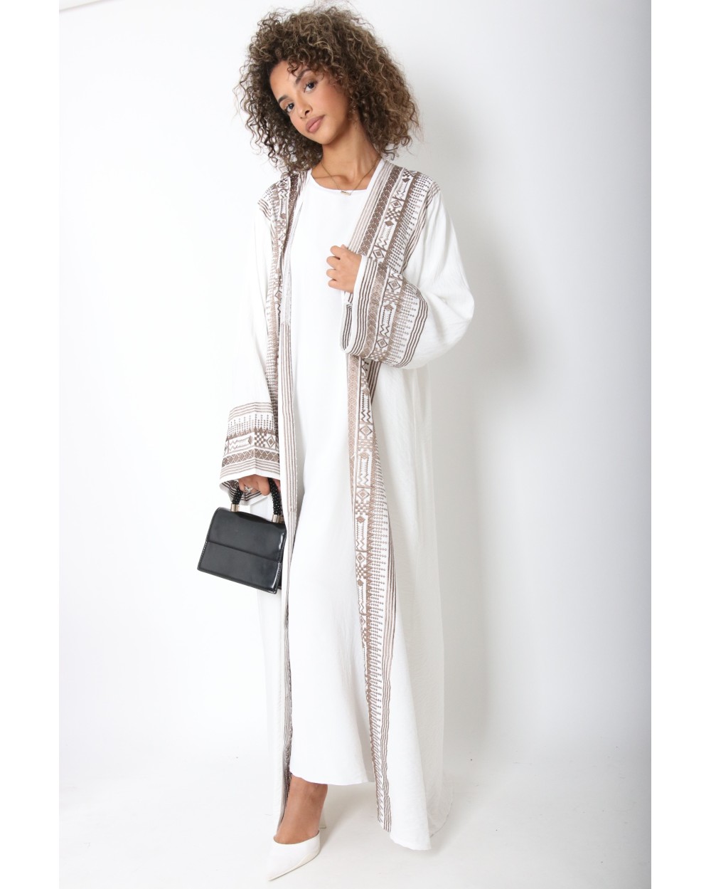 Ensemble kimono blanc Mafrah