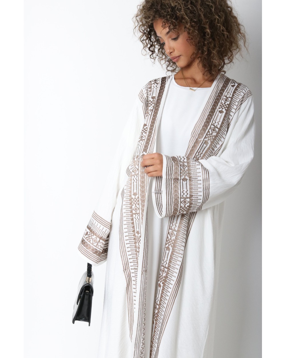 Ensemble kimono blanc Mafrah