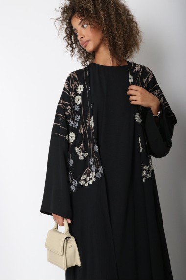 Abaya kimono brodée Wakrah
