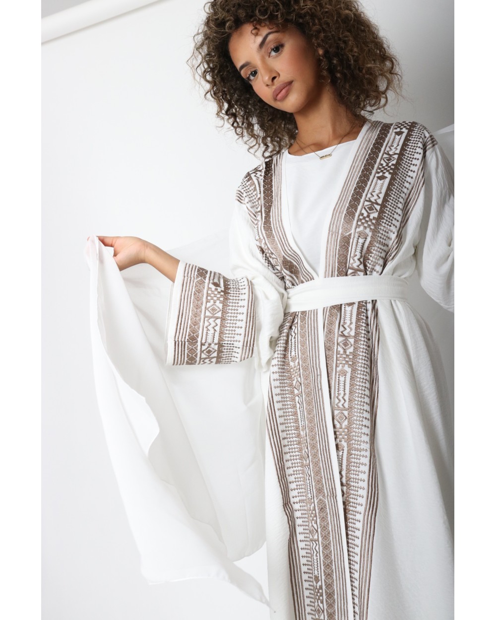 Ensemble kimono blanc Mafrah