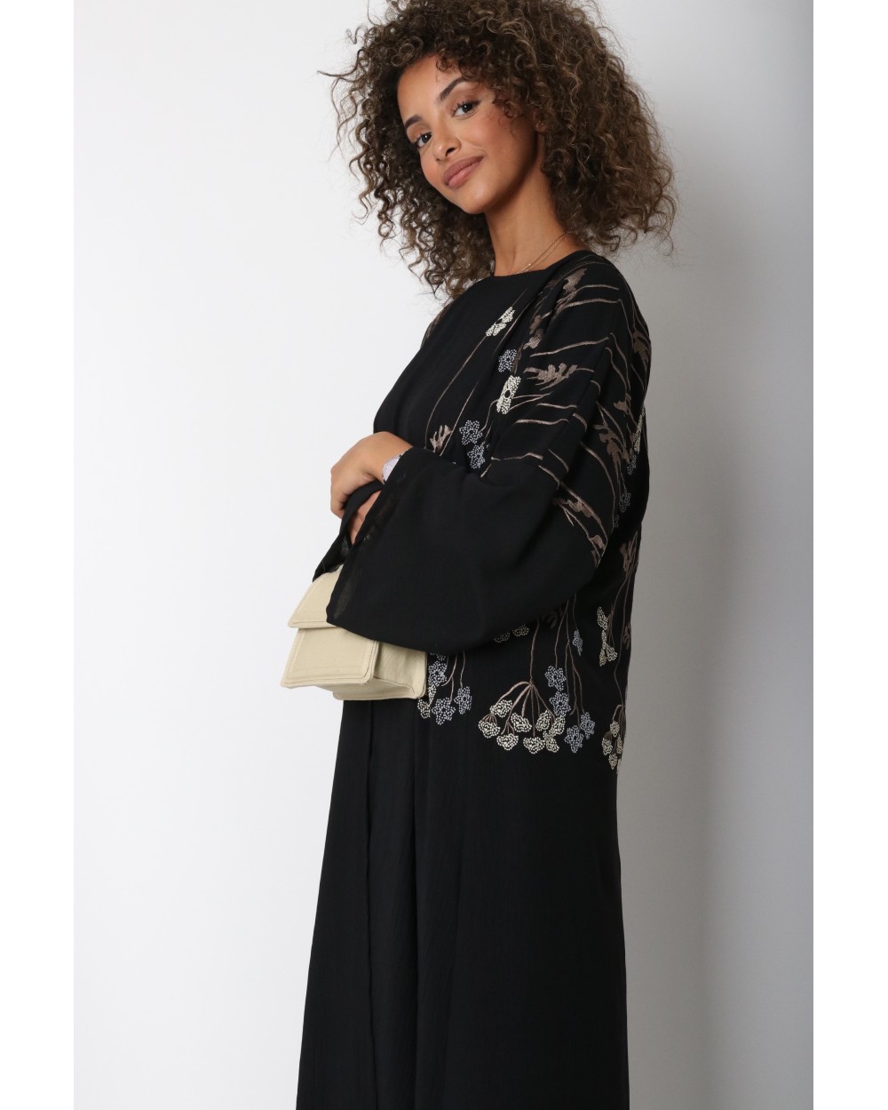 Abaya kimono brodée Wakrah