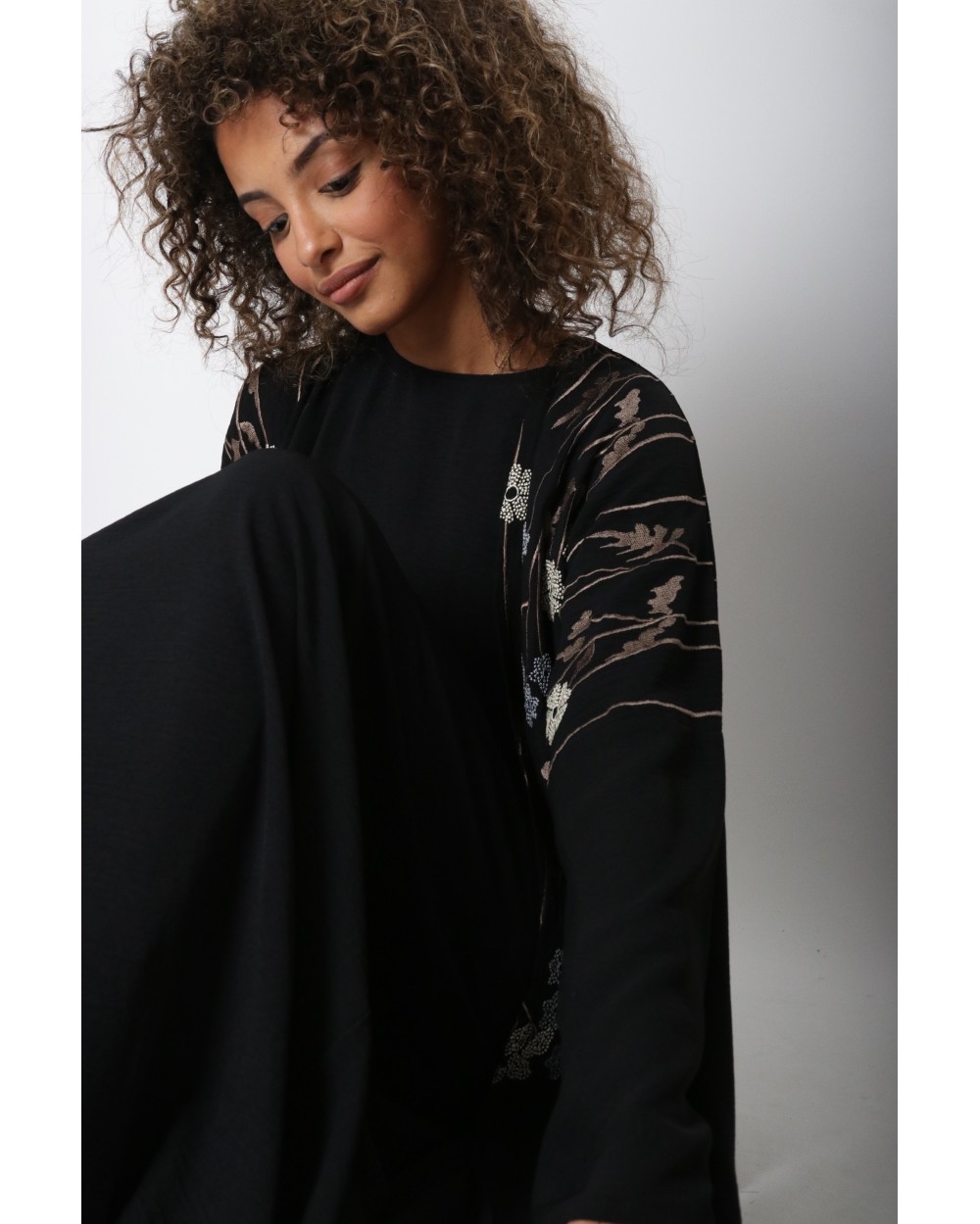Abaya kimono brodée Wakrah